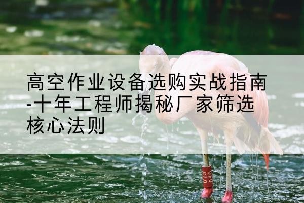 思茅剪叉式升降机厂家-高空作业设备选购实战指南-十年工程师揭秘厂家筛选核心法则