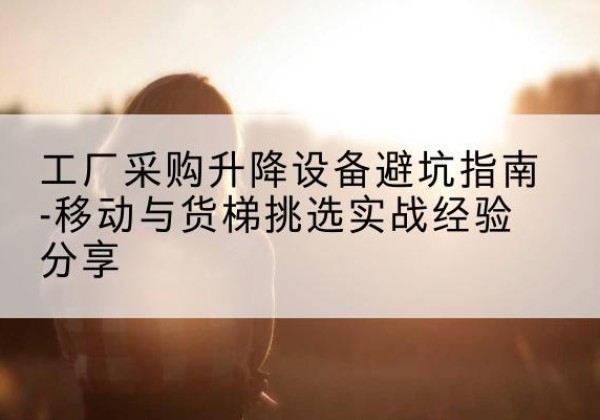 思茅移动式升降机怎么选-工厂采购升降设备避坑指南-移动与货梯挑选实战经验分享